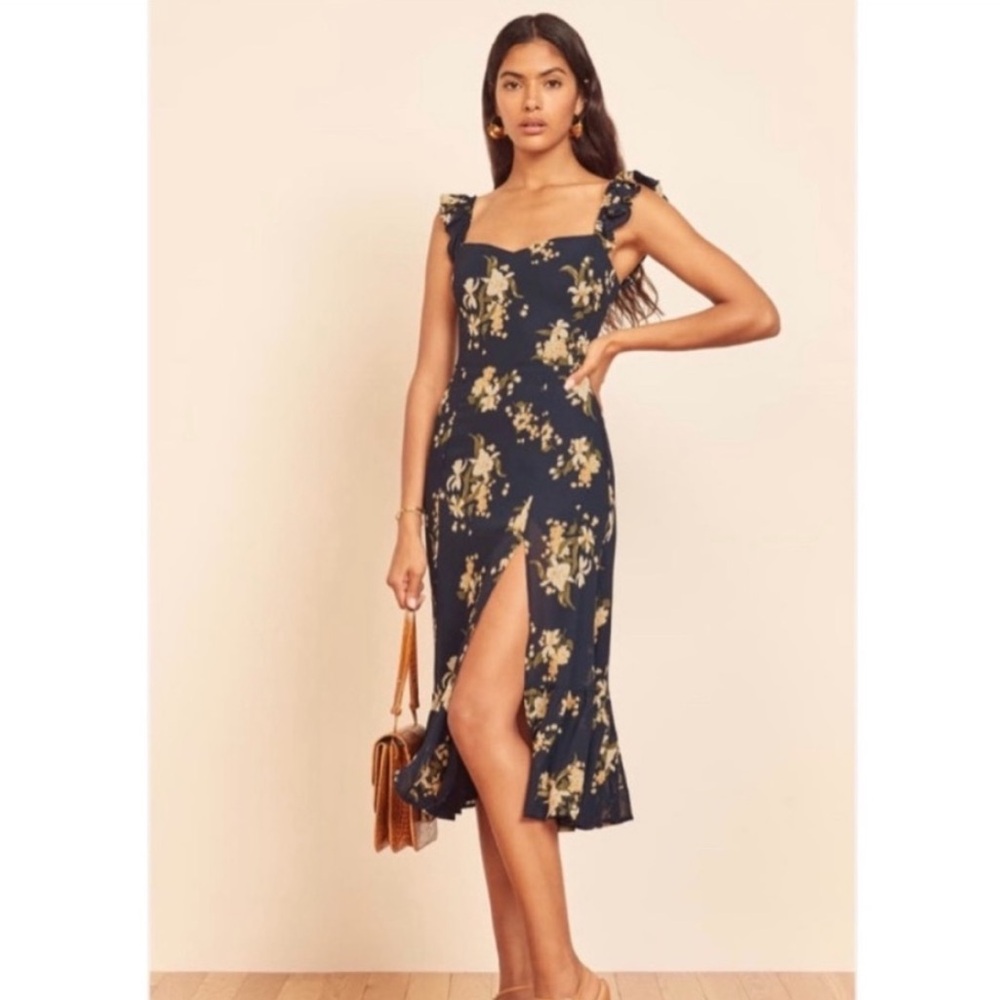 NEW Reformation Bondi Yolanda Floral Midi Dress Size 4